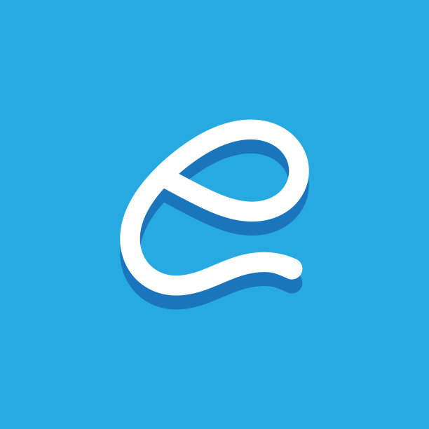 字母E掉落标志设计图片下载