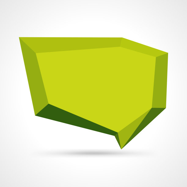 摘要三维几何语音气泡矢量背景图片下载