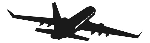 飞机飞走。旅游的标志。飞机的轮廓图片下载