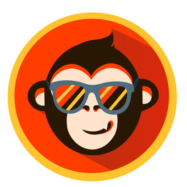 猴子吉祥物标志矢量。动物矢量图。图片下载