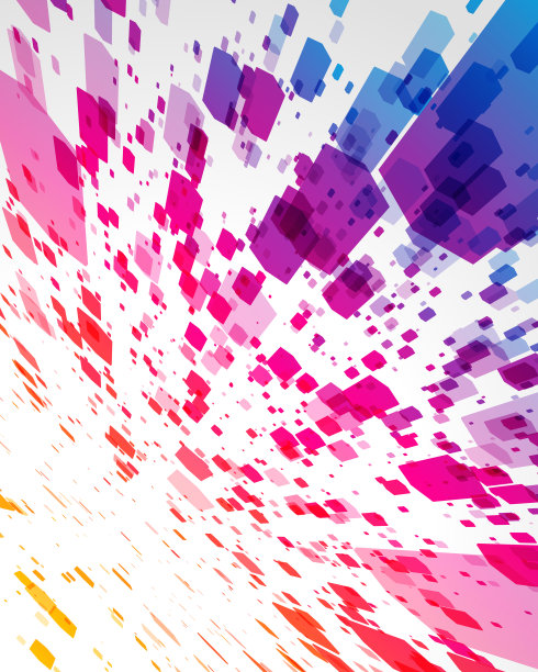 抽象背景彩色六边形形状矢量插图图片下载