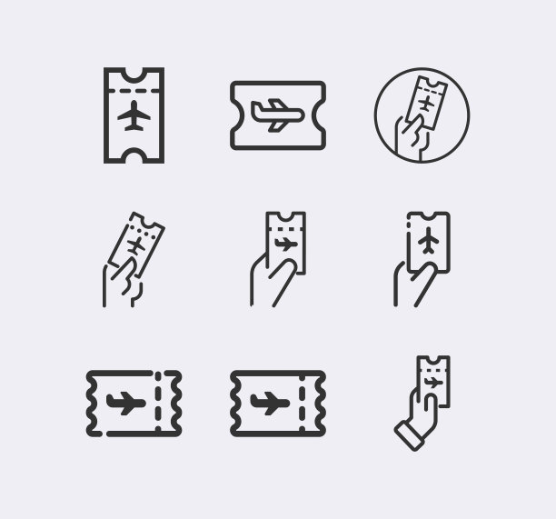 Avia票矢量图标集图片下载