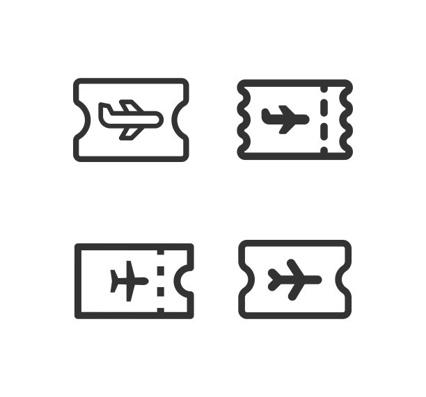 Avia票矢量图标集图片下载