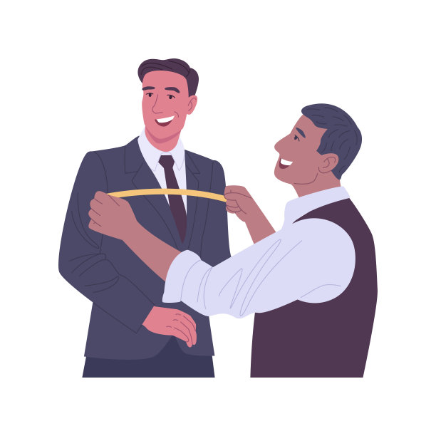 量身定制的服装孤立的卡通矢量插图。图片下载