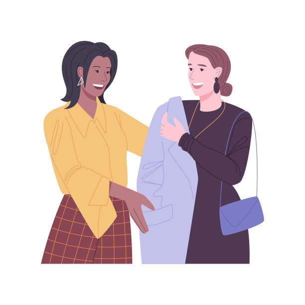 个性化服务在零售孤立的卡通矢量插图。图片下载