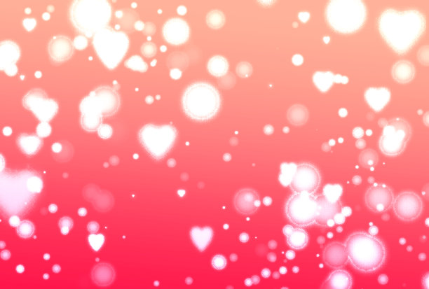 可爱和美丽的光心背景插图图片下载