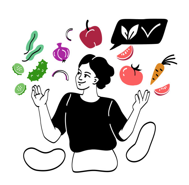 素食或纯素饮食的抽象概念图片下载