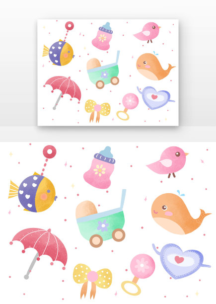 母婴婴儿小元素蝴蝶结图片下载