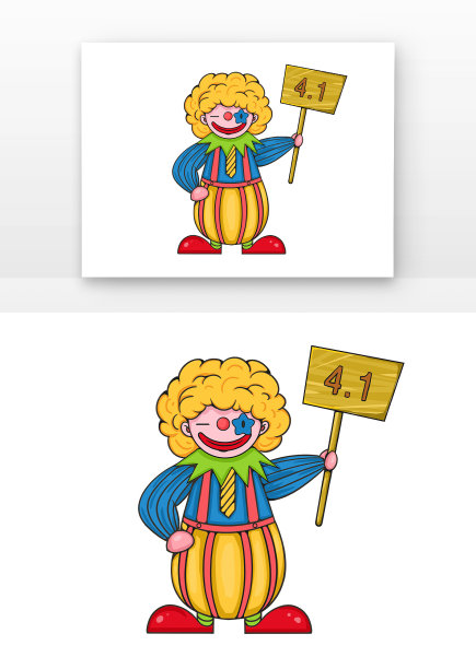 愚人节抬手持牌元素图片下载