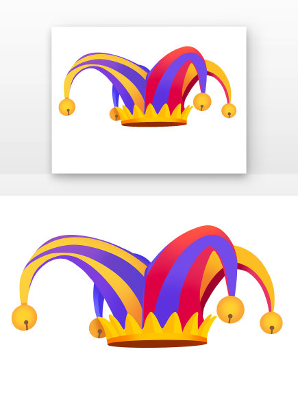 愚人节马戏团小丑帽子彩色球球帽子图片下载