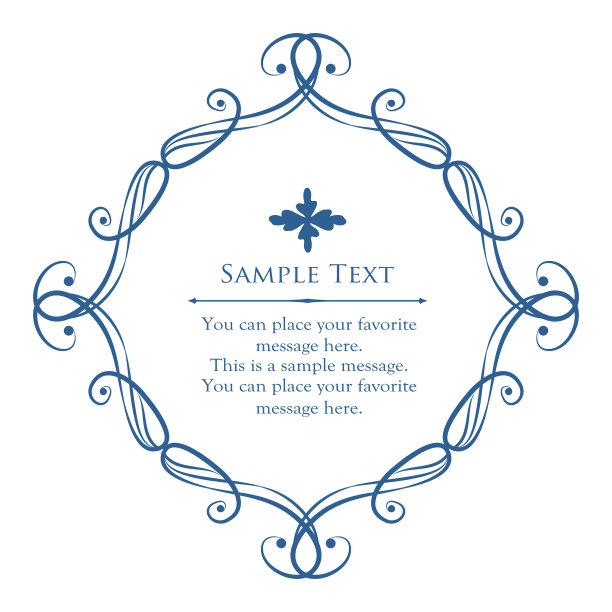 古董框架设计。一套材料。治疗的信件。装饰设计的元素。一排感觉春天的植物，一条漂亮的线条图片下载