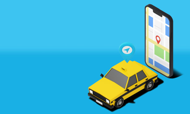 移动应用上的出租车在线服务。图片下载