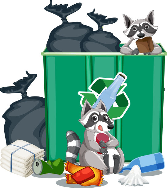 垃圾桶里装满了脏袋子和塑料图片下载