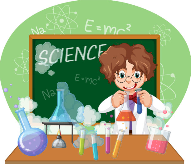 有趣的科学家在实验室里做实验图片下载