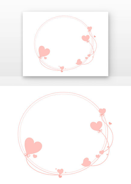 爱心边框唯美环形装饰图片下载
