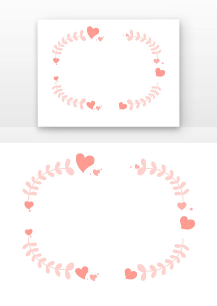 爱心边框圆角方形小爱心边框图片下载