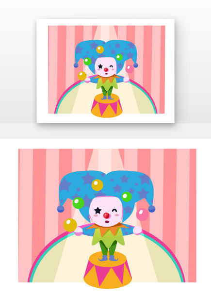 原创元素愚人节小丑杂耍图片下载