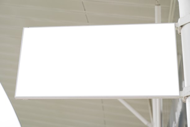 空白空白白色现代商店模型招牌的正面商店墙壁图片下载