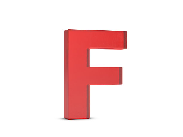 玻璃字母F图片下载