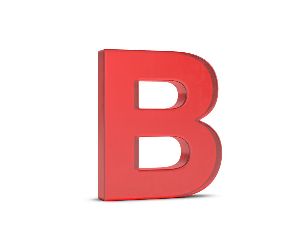 玻璃字母B图片下载