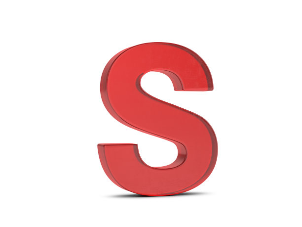 玻璃字母S图片下载