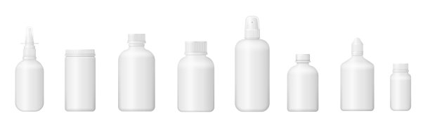 真实的医用塑料瓶，药丸，胶囊图片下载