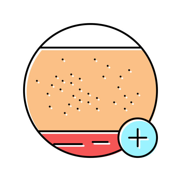 皮肤过敏和接触性皮炎诊所颜色图标矢量插图图片下载