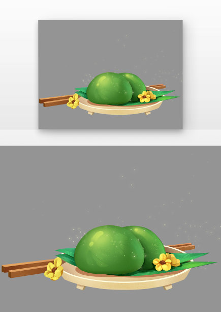 清明节写实食物青团PNG素材图片下载