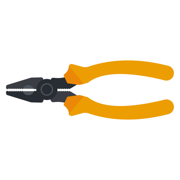 钳子矢量卡通工具插图孤立在一个白色背景。图片下载