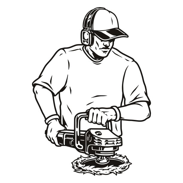 戴棒球帽的人给车打蜡图片下载