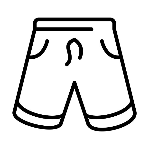 健身短裤图标从健身房和健身收集。瘦线性健身短裤，适合，服装轮廓图标孤立在白色背景。线向量健身短裤标志，网页和移动符号。图片下载