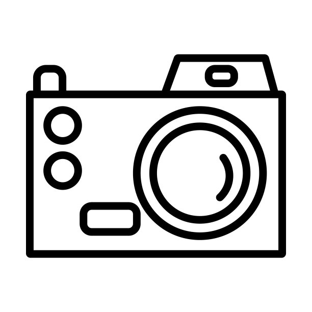 数码相机的图标从电子的东西填充收集。薄线性数码相机，相机，数码轮廓图标孤立在白色背景。线矢量数码相机标志，网和符号。图片下载