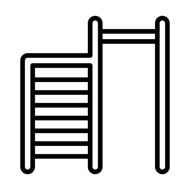 从健身房和健身收集收紧条图标。细线形收紧杆，杆，身体轮廓图标孤立在白色背景上。线矢量收紧条符号，网络和移动符号。图片下载