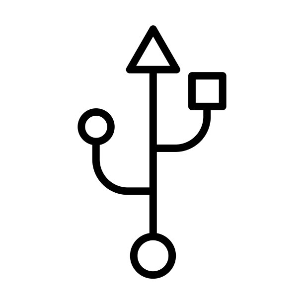 Usb连接图标从电子的东西填充收集。细线usb连接，usb，网络轮廓图标孤立在白色背景。线向量usb连接符号，符号为网络和。图片下载