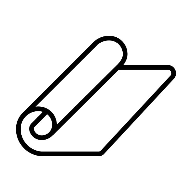 Mat健身图标从健身房和健身收集。薄线性垫健身，瑜伽，锻炼轮廓图标孤立在白色背景。线向量垫适合度符号，符号网和。图片下载