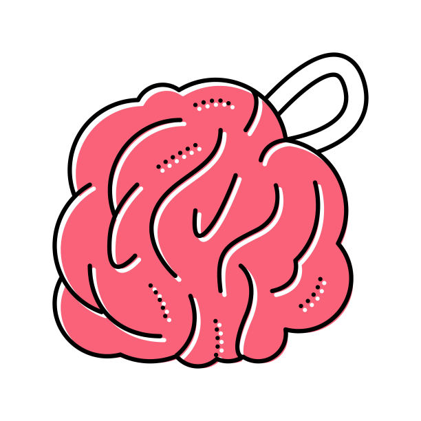 毛巾浴配件颜色图标矢量插图图片下载