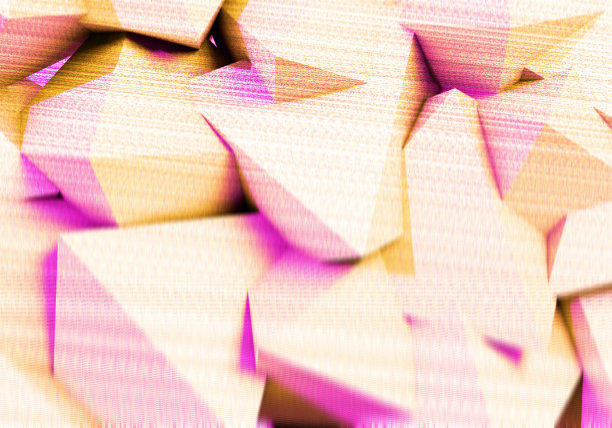 抽象背景与3D形状和破碎的电视小故障效果图片下载