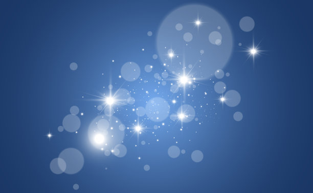 亮丽的明星。透明背景上的光效果矢量插图。图片下载