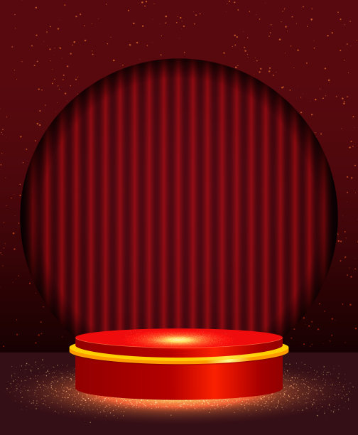矢量插图闪耀的舞台讲台背景图片下载