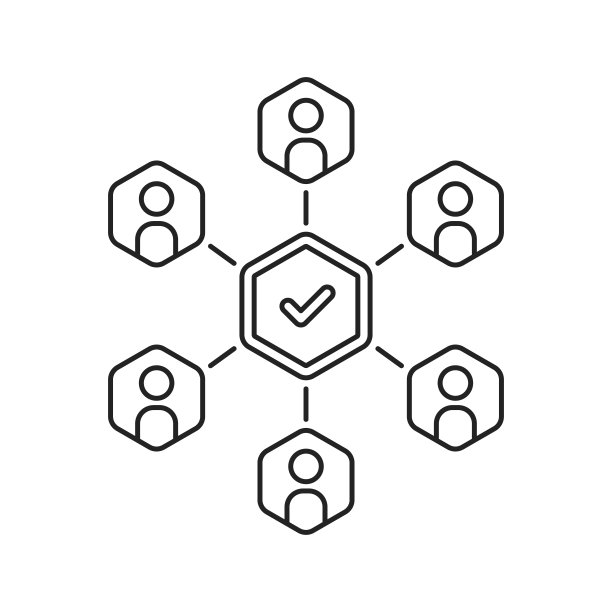 成功的协作就像细线图标图片下载