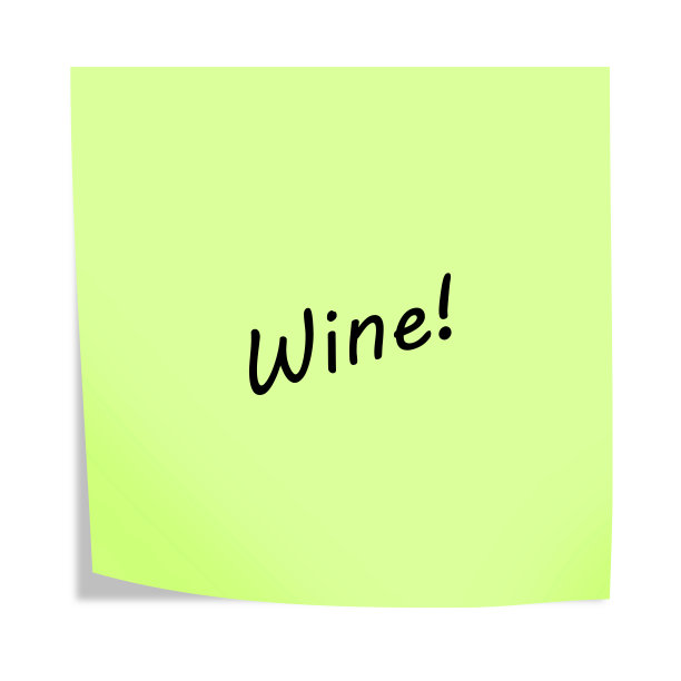 葡萄酒3d插图张贴笔记提醒白色与剪辑路径图片下载