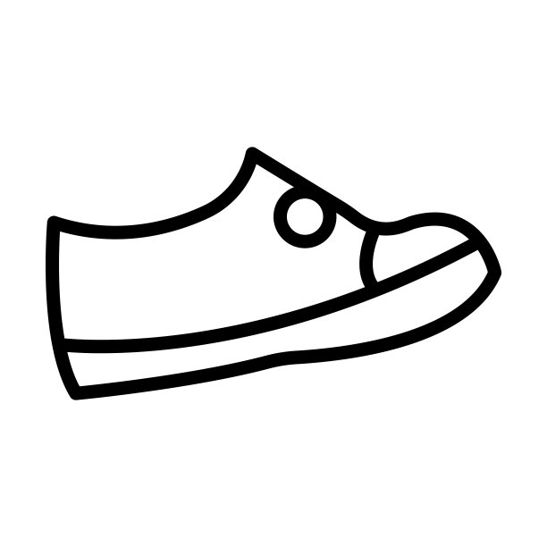 时尚系列中的一个鞋的图标。瘦线性一只鞋，时尚，靴子轮廓图标孤立在白色背景。一个鞋的符号，网络和移动的符号。图片下载