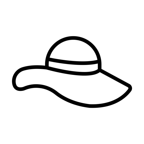夏季系列的夏季帽子图标。薄线性夏天帽子，夏天，帽子轮廓图标孤立在白色背景。线向量夏季帽标志，网络和移动符号。图片下载