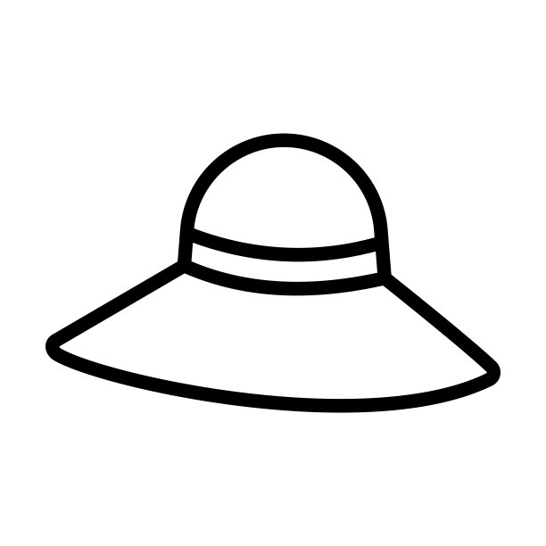 帕梅拉帽子图标从夏季收集。薄线性帕梅拉帽子，帽子，溢价轮廓图标孤立在白色背景。线向量帕梅拉帽子标志，网页和移动的符号。图片下载
