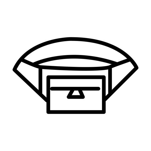 皮带袋图标从时尚收集。薄线性皮带袋，皮带，袋轮廓图标孤立在白色背景。线矢量带袋标志，网络和移动的符号。图片下载