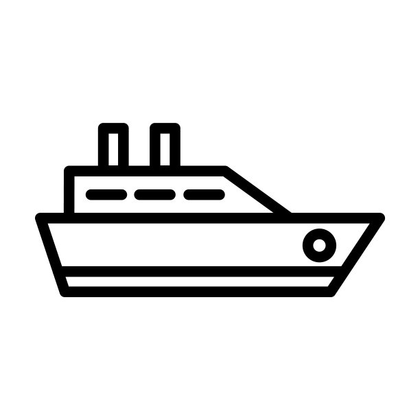 夏季系列的邮轮图标。薄线性巡航，船，海轮廓图标孤立在白色背景。线矢量巡航符号，网络和移动符号。图片下载