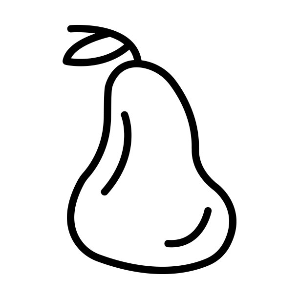 番石榴图标从水果和蔬菜收集。薄线性番石榴，水果，食品轮廓图标孤立在白色背景。线矢量番石榴符号，网络和移动的符号。图片下载