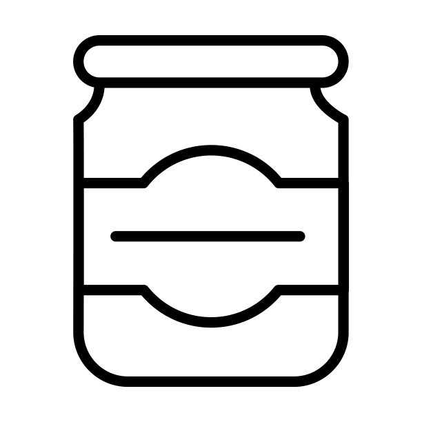 梅森罐子图标从水果和蔬菜收集。薄线性梅森罐子，罐子，玻璃轮廓图标孤立在白色背景。线矢量瓦罐标志，网络和移动的符号。图片下载