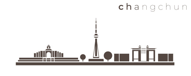 长春简约单色时尚天际线图片下载