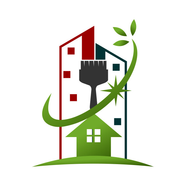 建筑维修和油漆标志图标插图品牌标识图片下载